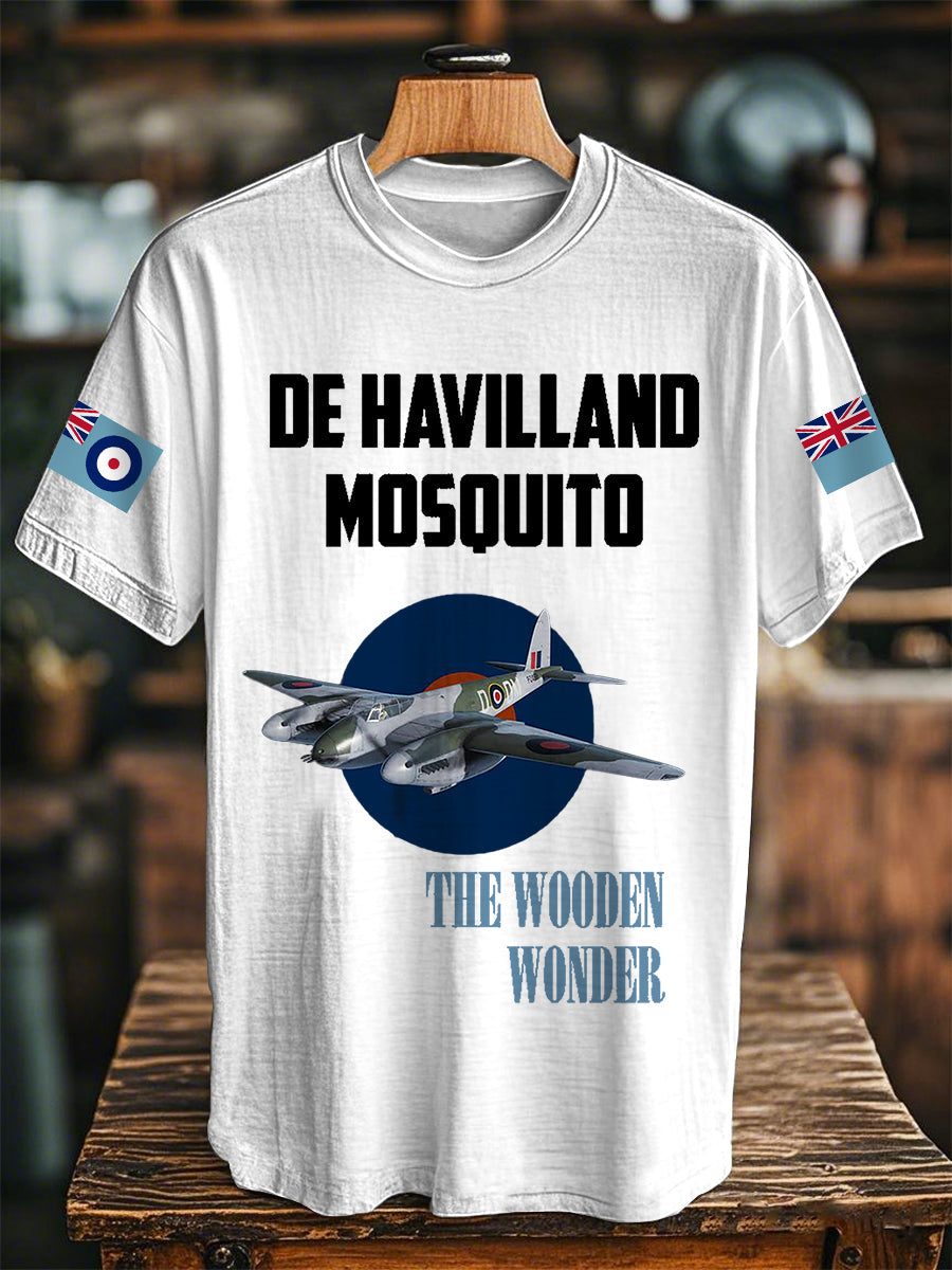 Unisex De Havilland Mosquito Print Casual Tee