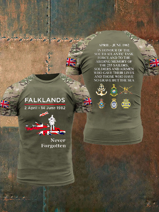 Men's Falklands War Veteran Printed T-Shirt