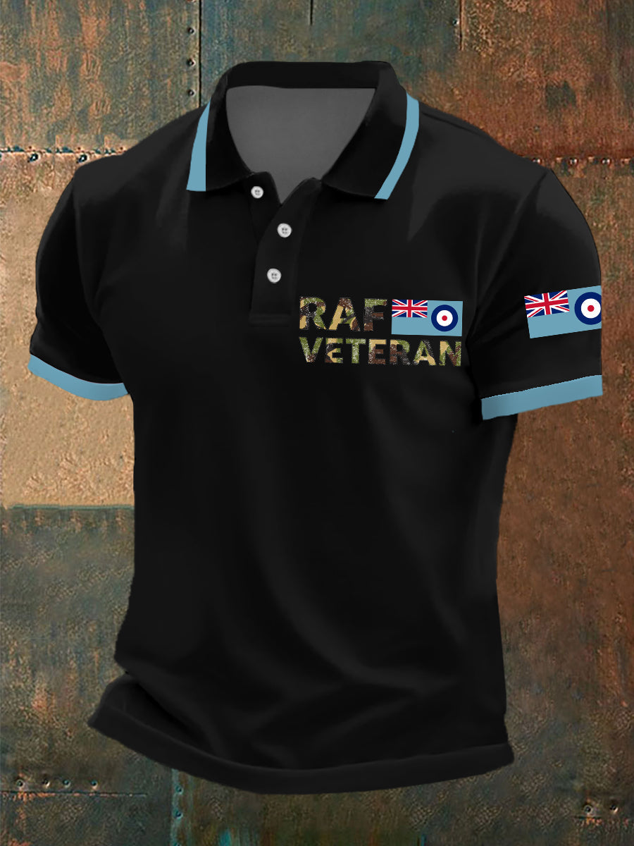 Men's RAF Veteran Print Casual Top