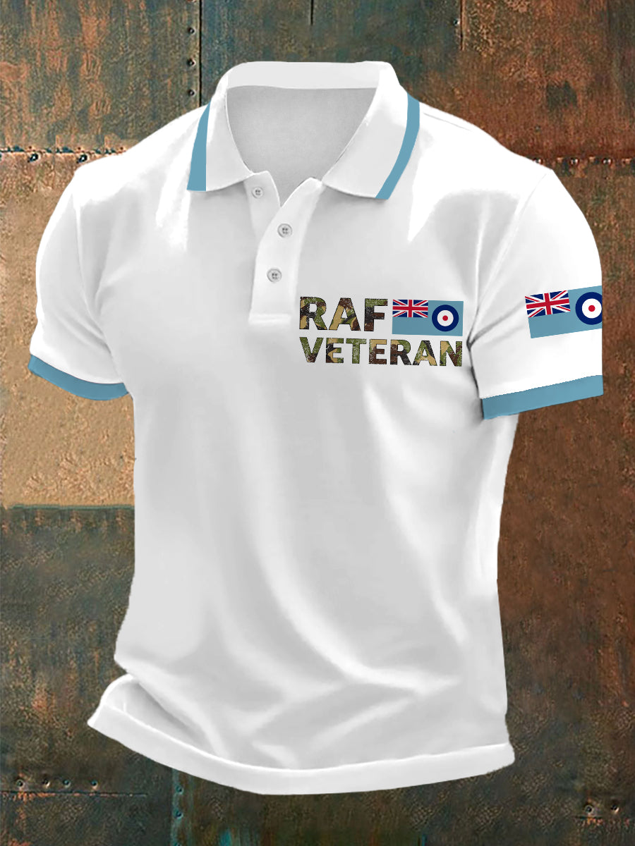 Men's RAF Veteran Print Casual Top