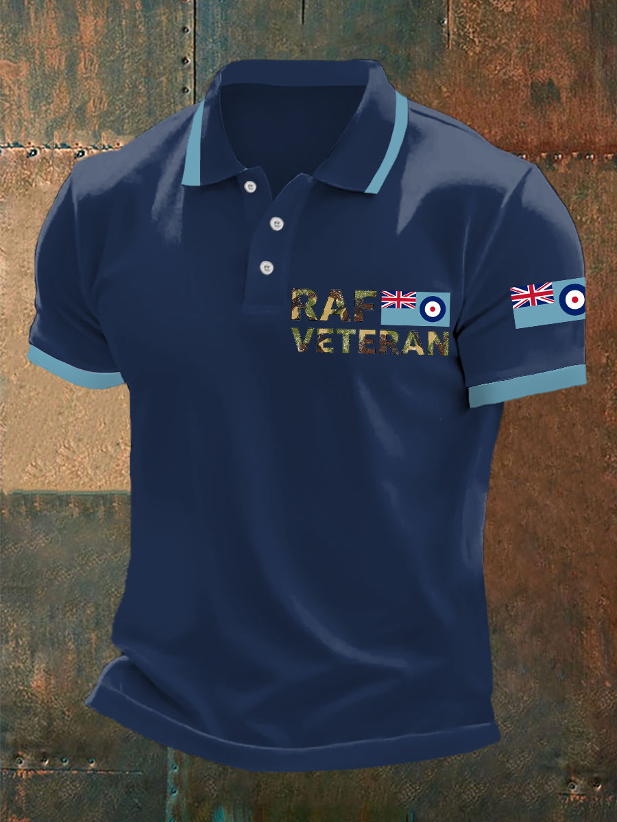 Men's RAF Veteran Print Casual Top