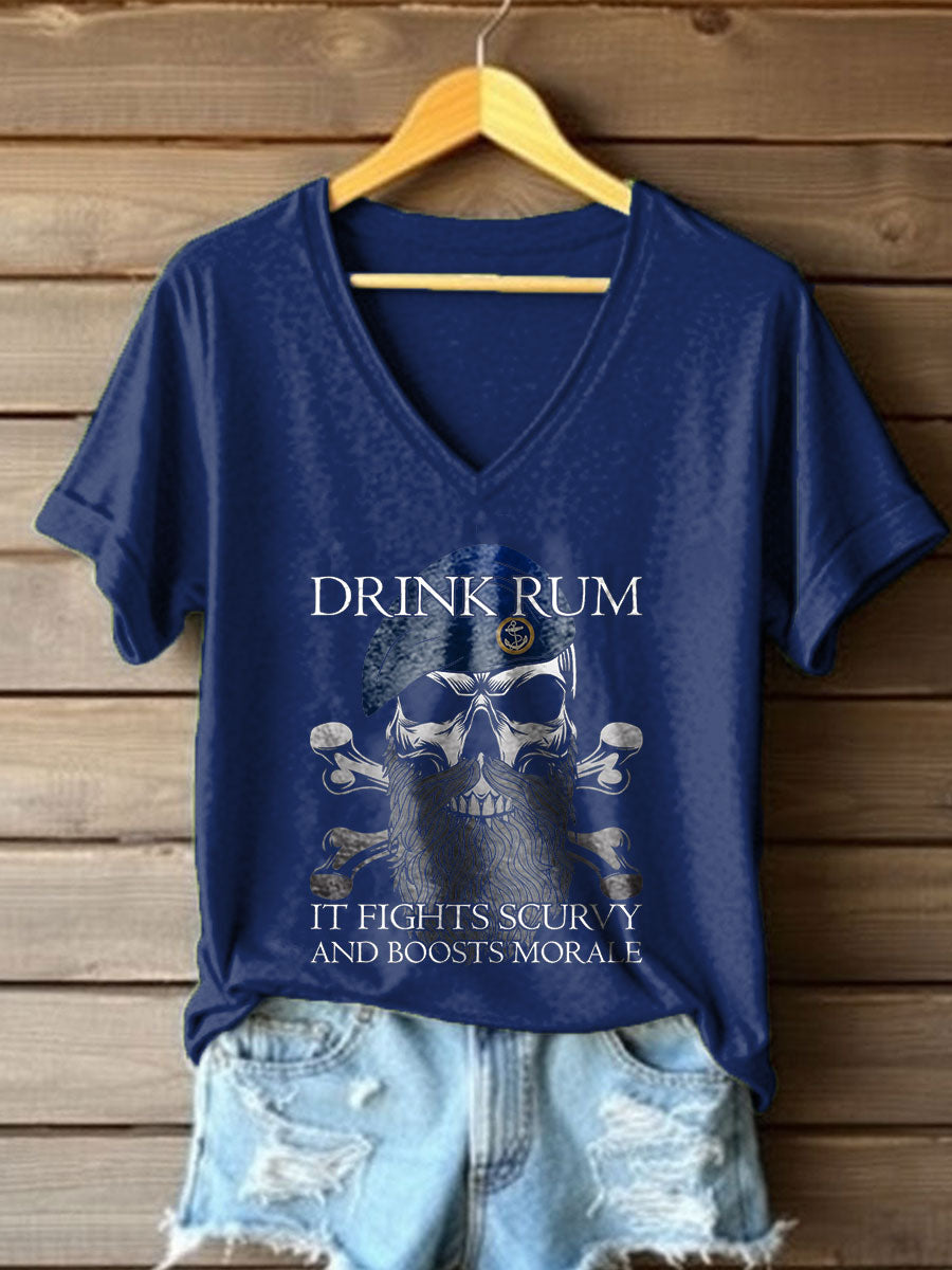 Women's Funny Whiskey Beers Printed T-Shirt