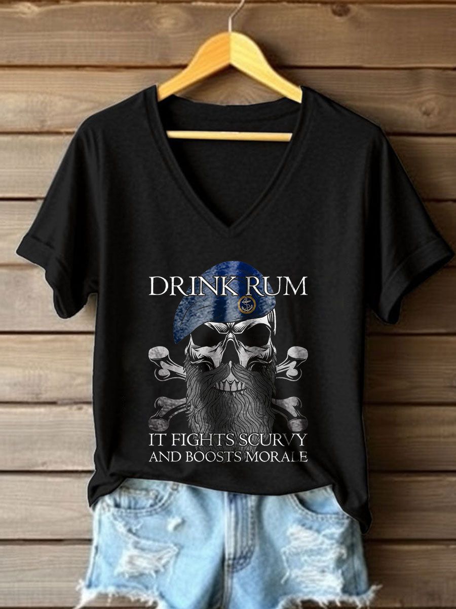 Women's Funny Whiskey Beers Printed T-Shirt
