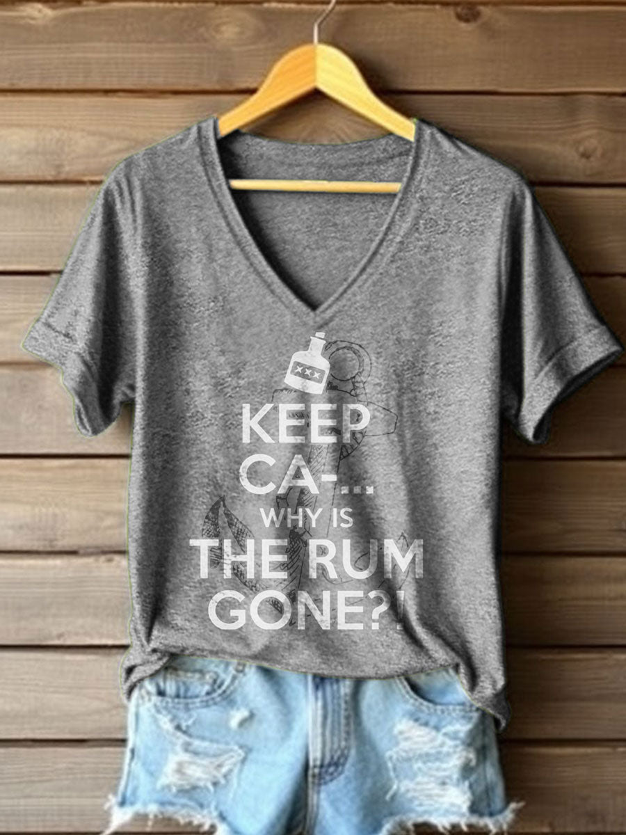 Women's Funny Whiskey Beers Printed T-Shirt