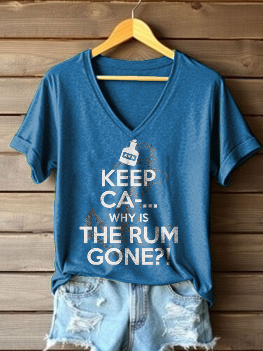 Women's Funny Whiskey Beers Printed T-Shirt