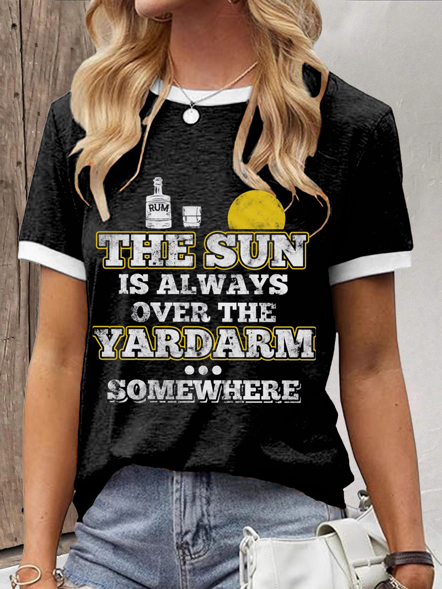 Women's Funny Whiskey Beers Printed T-Shirt