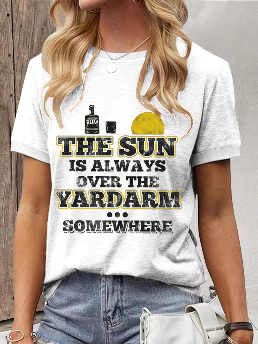 Women's Funny Whiskey Beers Printed T-Shirt