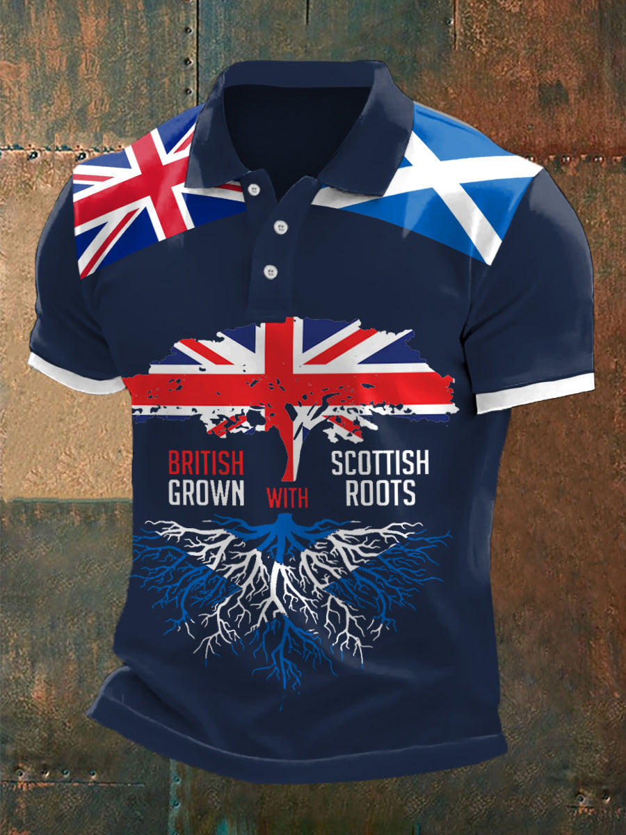 Men's Scottish Roots Print Casual Top