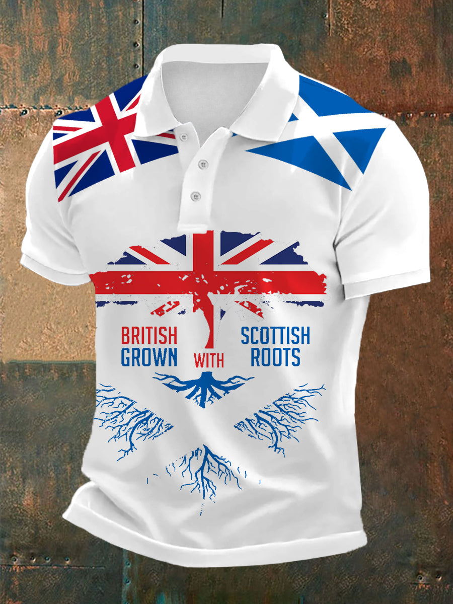 Men's Scottish Roots Print Casual Top