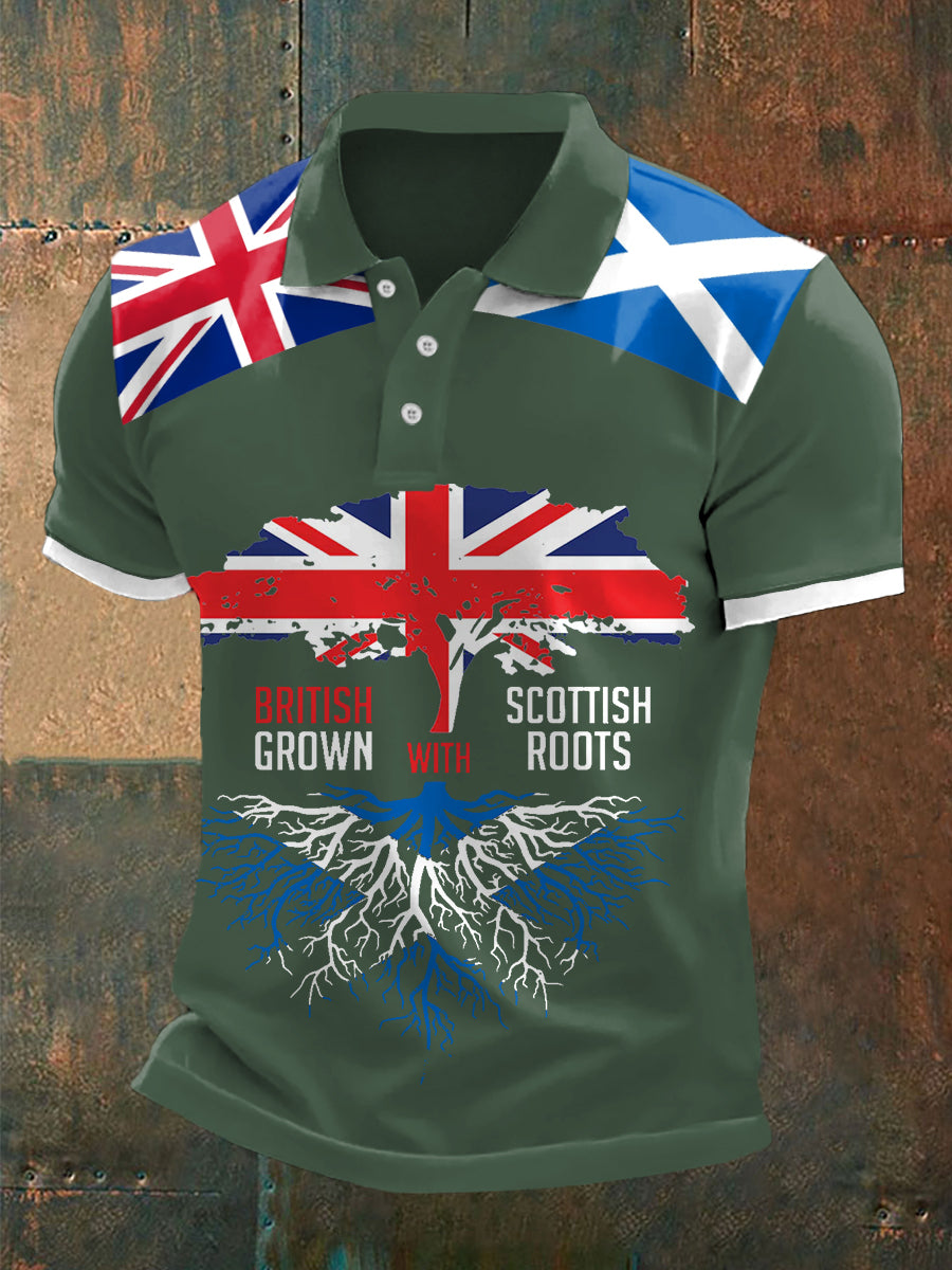 Men's Scottish Roots Print Casual Top