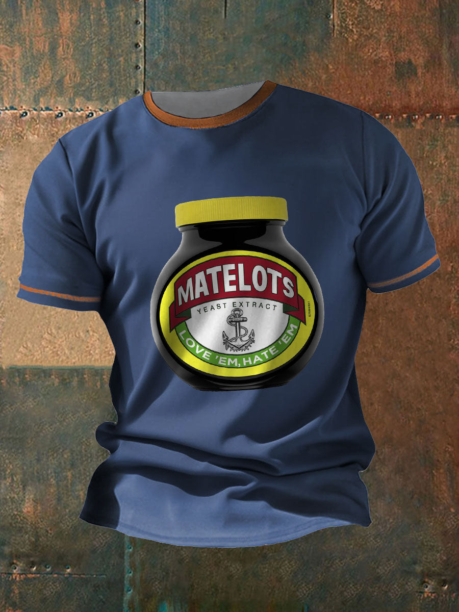 M,en's Funny Navy Veteran Printed T-Shirt