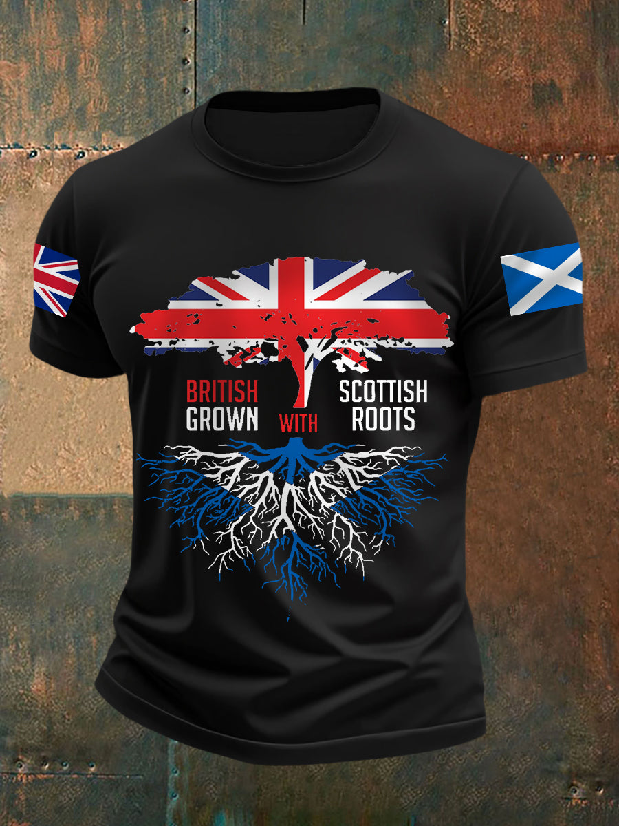 Men's Scottish Roots Print Casual Tee