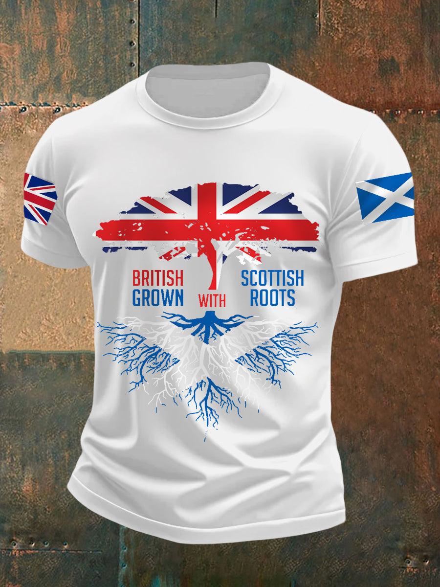 Men's Scottish Roots Print Casual Tee