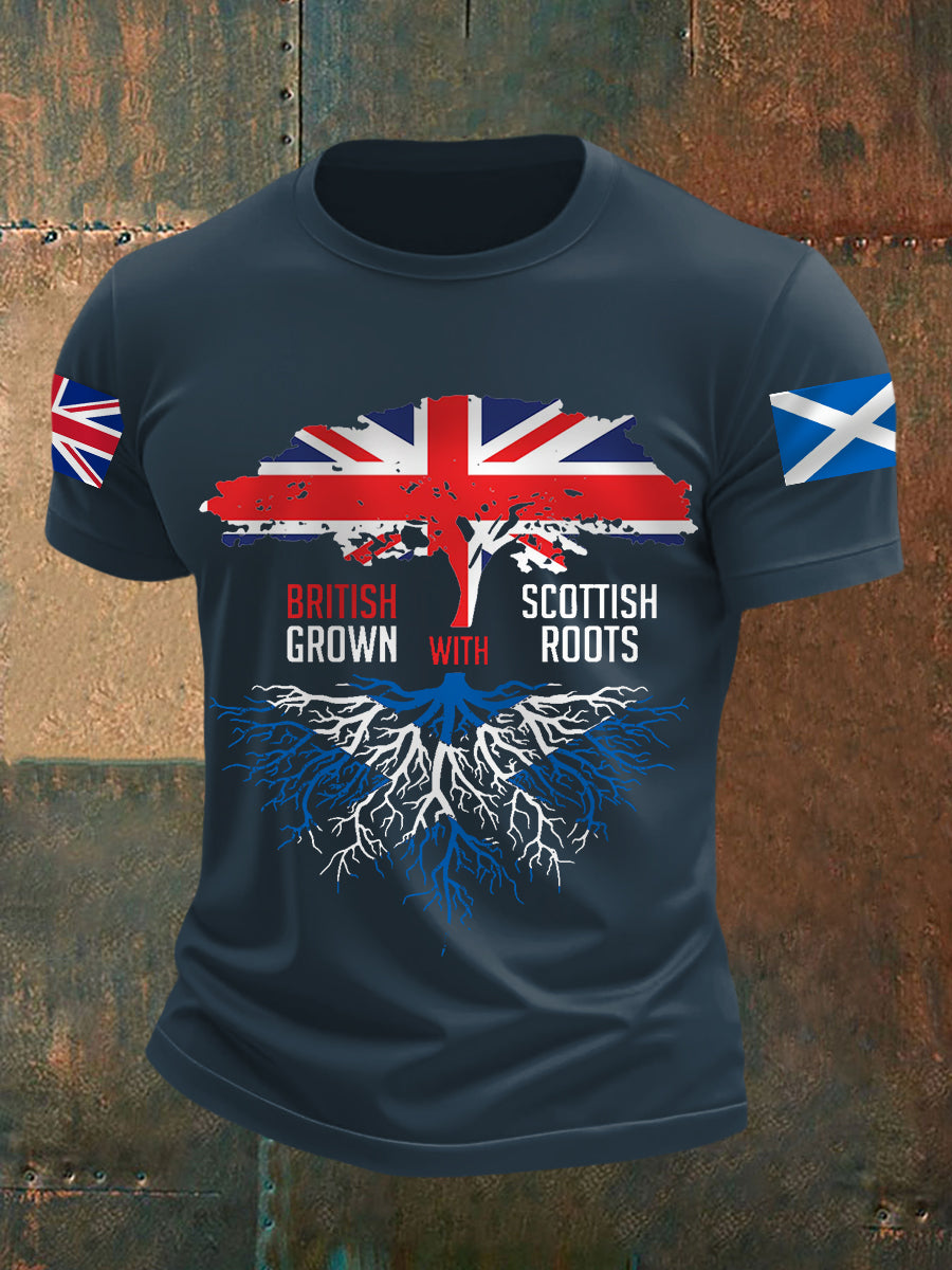 Men's Scottish Roots Print Casual Tee