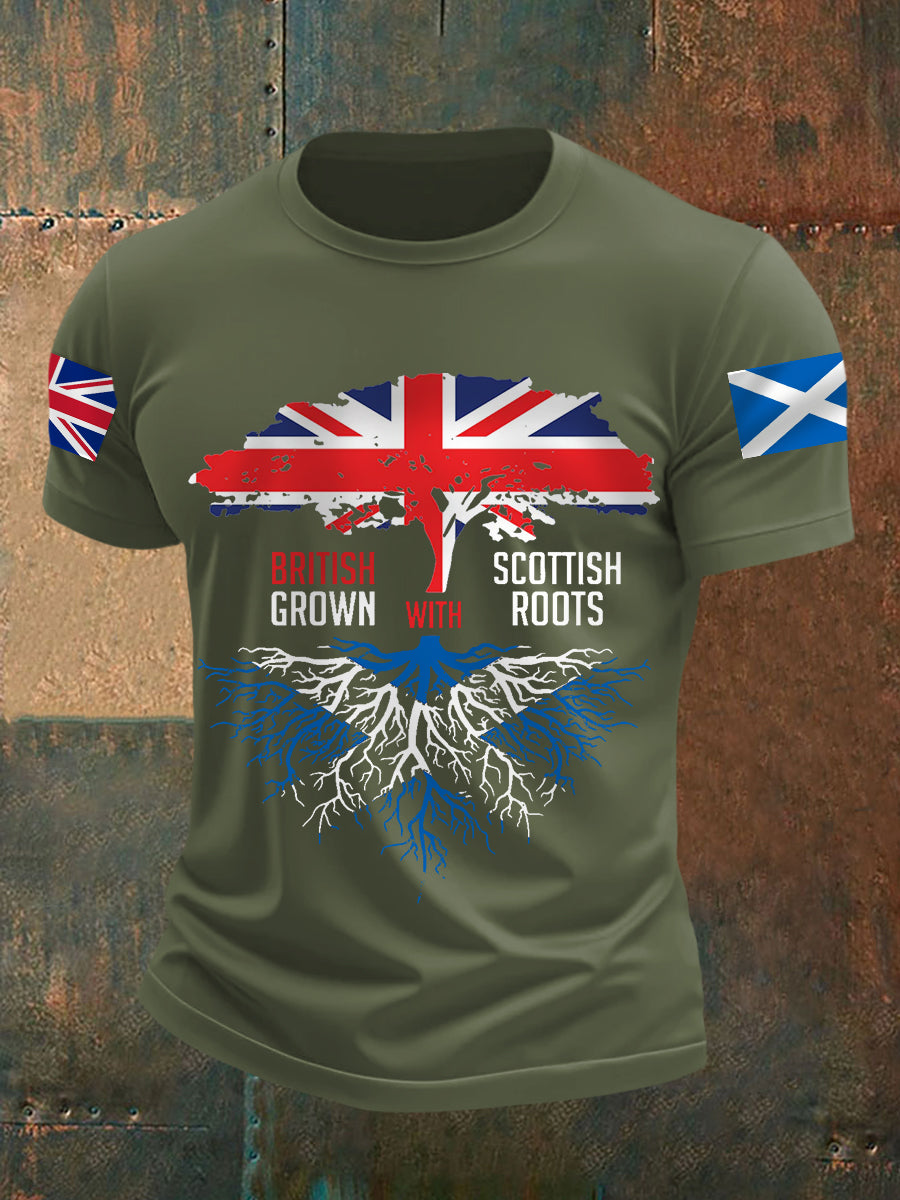 Men's Scottish Roots Print Casual Tee