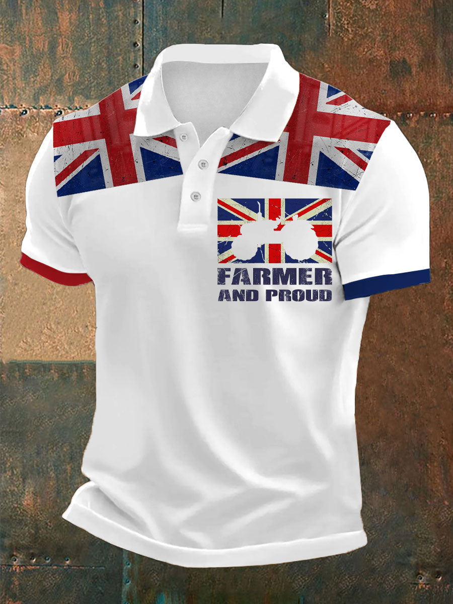 Men's Save British Farming Printed Casual Tops