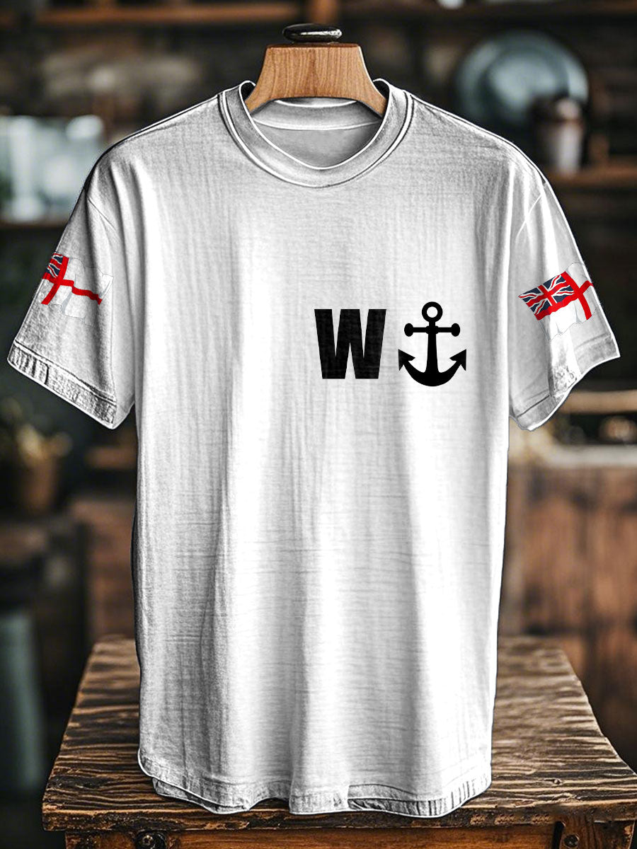 Unisex Funny Navy Veteran Printed T-Shirt