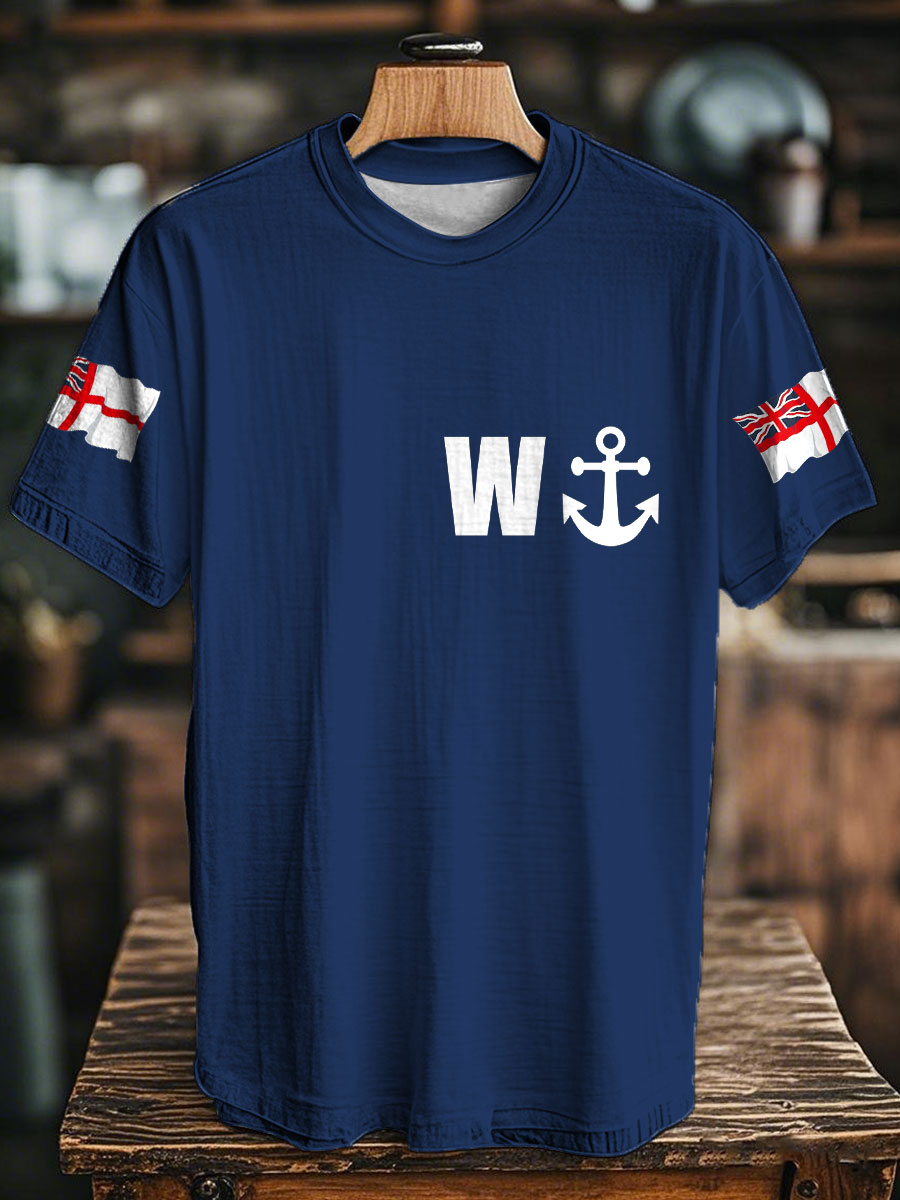 Unisex Funny Navy Veteran Printed T-Shirt