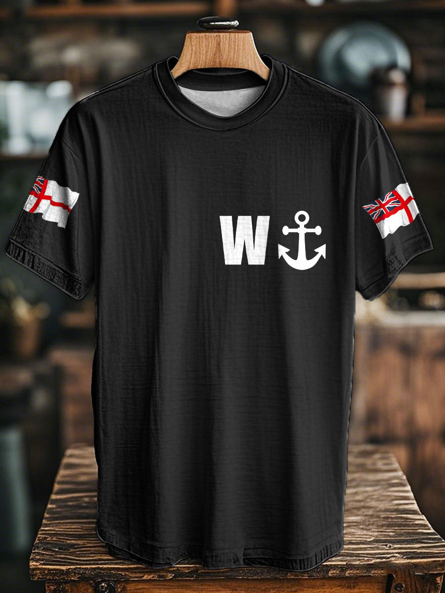 Unisex Funny Navy Veteran Printed T-Shirt