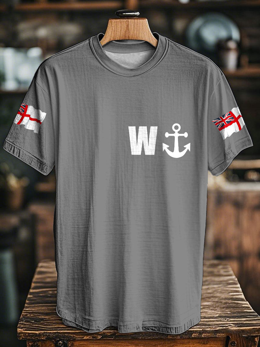 Unisex Funny Navy Veteran Printed T-Shirt