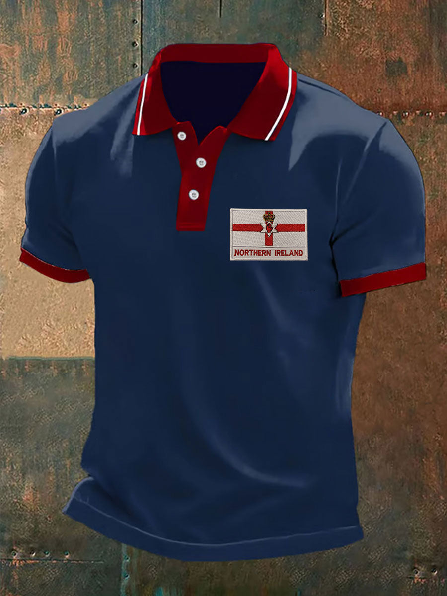 Men's Northern Ireland Print Button T-Shirt