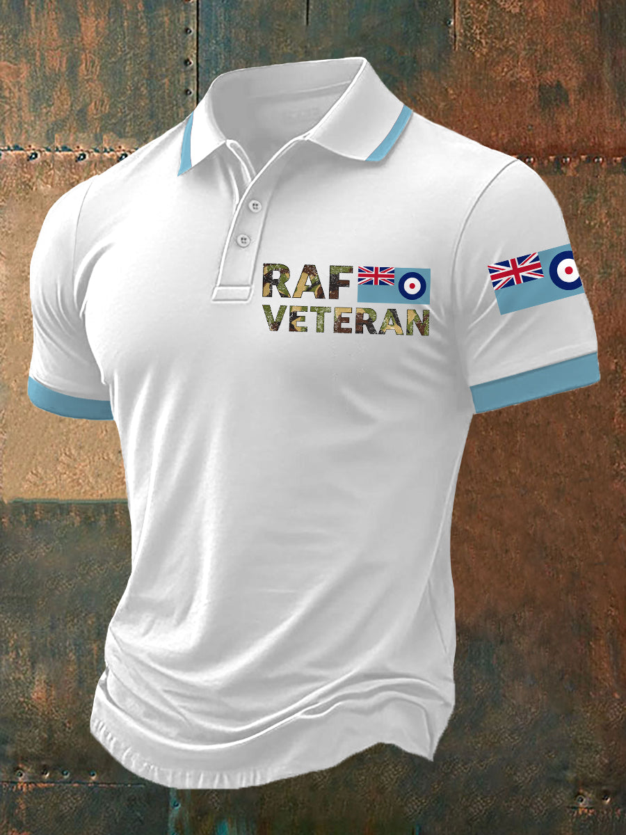 Men's RAF Veteran Print Casual Top