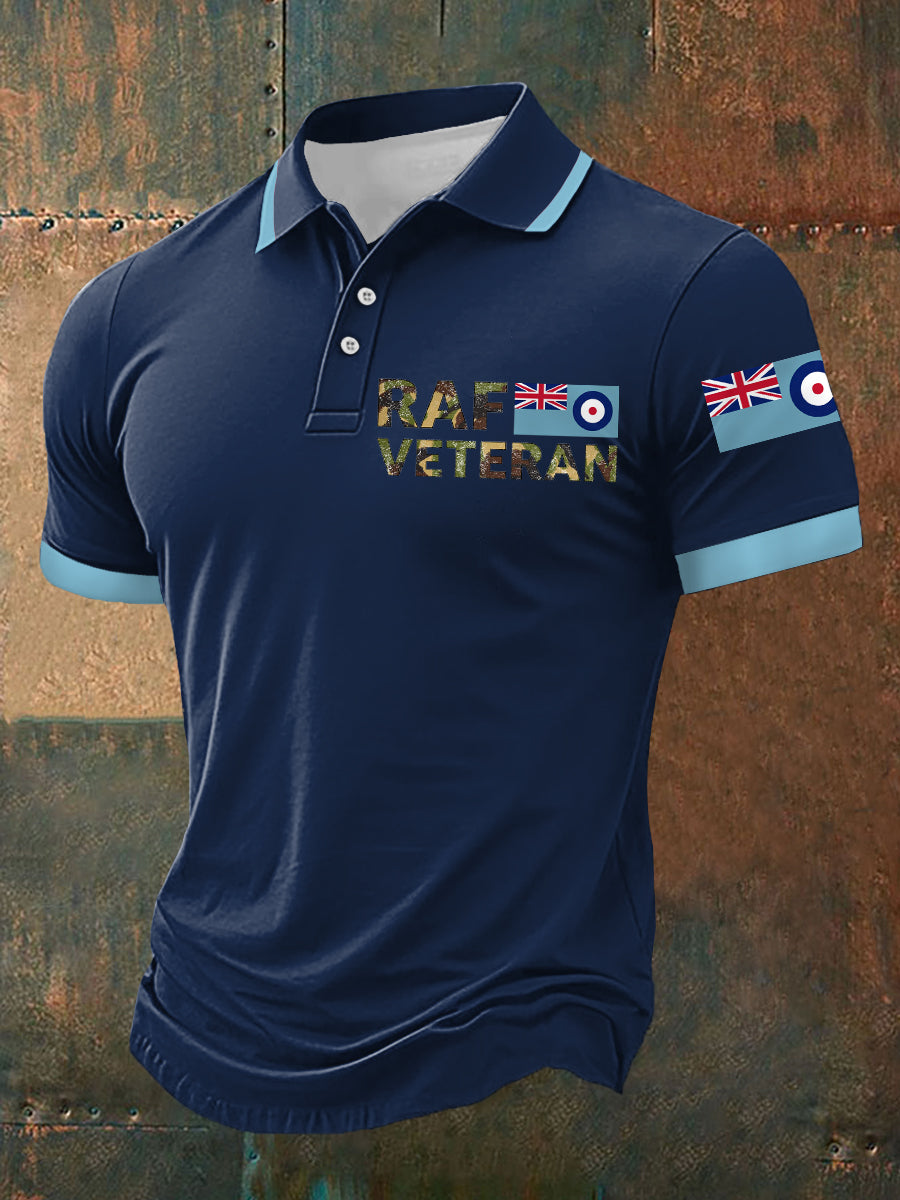 Men's RAF Veteran Print Casual Top