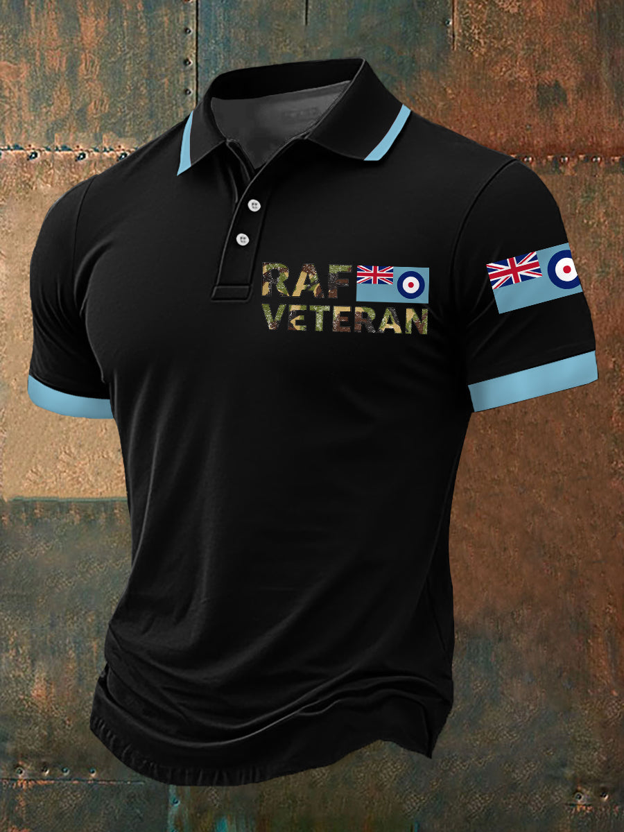 Men's RAF Veteran Print Casual Top