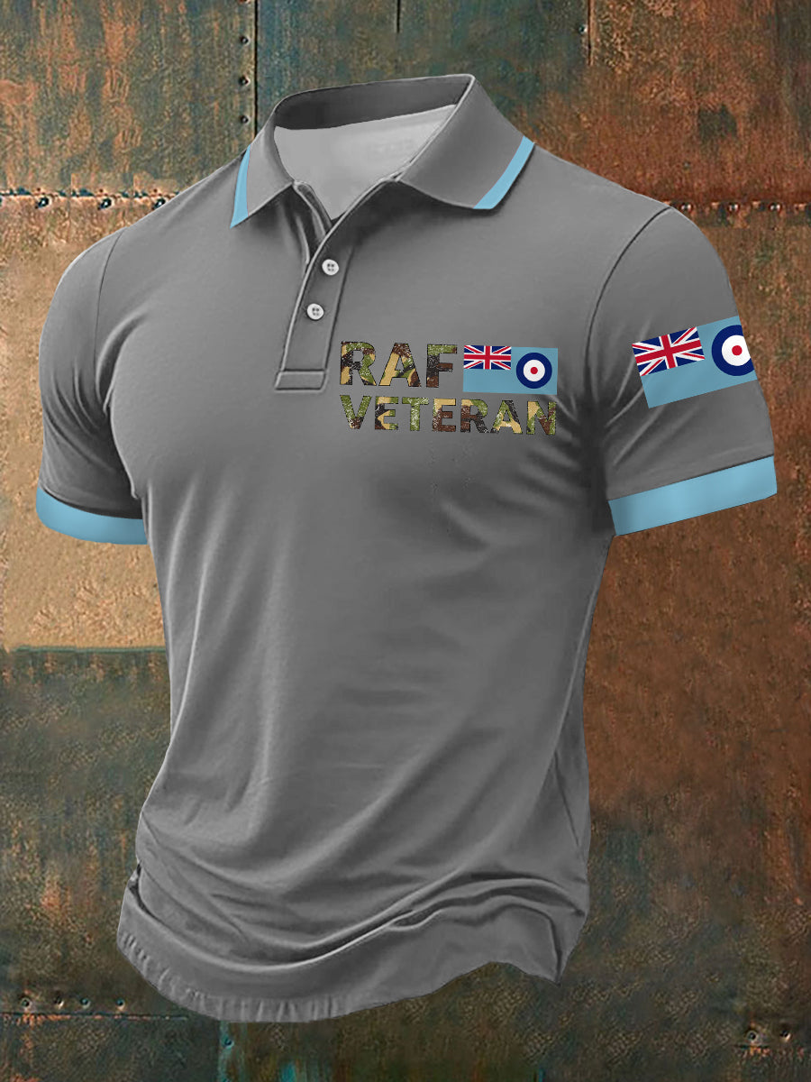 Men's RAF Veteran Print Casual Top