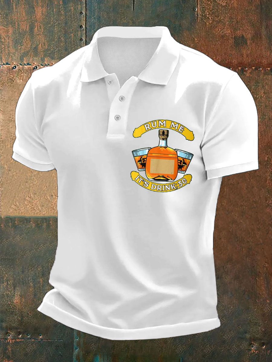 Men's Rum Lover Printed Casual Tops