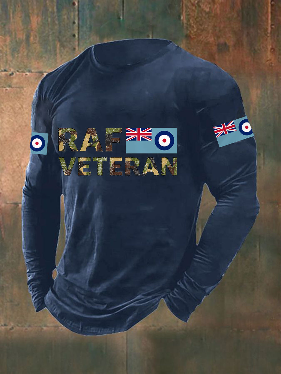 Men's RAF Veteran Casual Long Sleeve T-Shirt