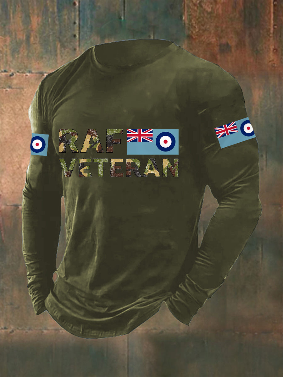 Men's RAF Veteran Casual Long Sleeve T-Shirt