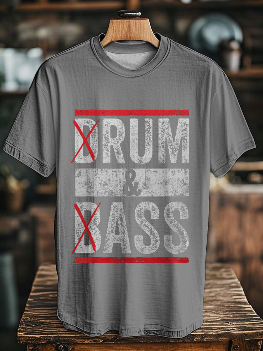 Unisex Funny Drum&Bass Rum Lover Printed T-Shirt