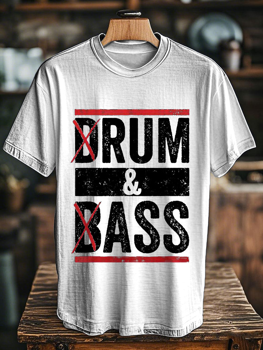 Unisex Funny Drum&Bass Rum Lover Printed T-Shirt