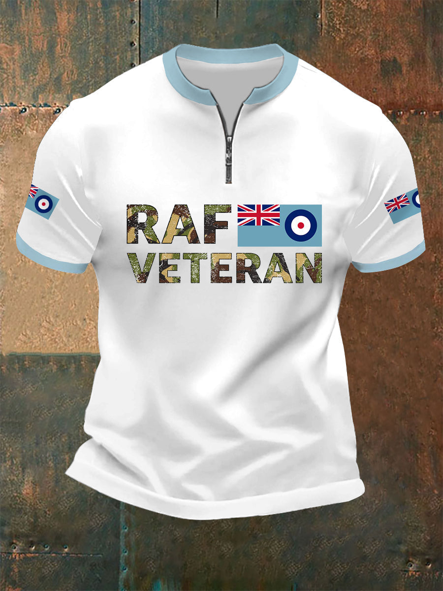 Men's RAF Veteran Casual Zipper Top