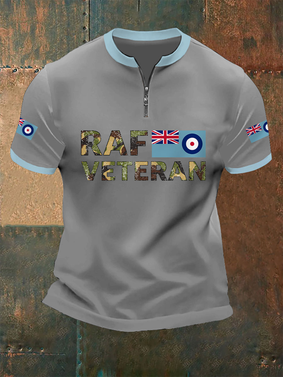 Men's RAF Veteran Casual Zipper Top