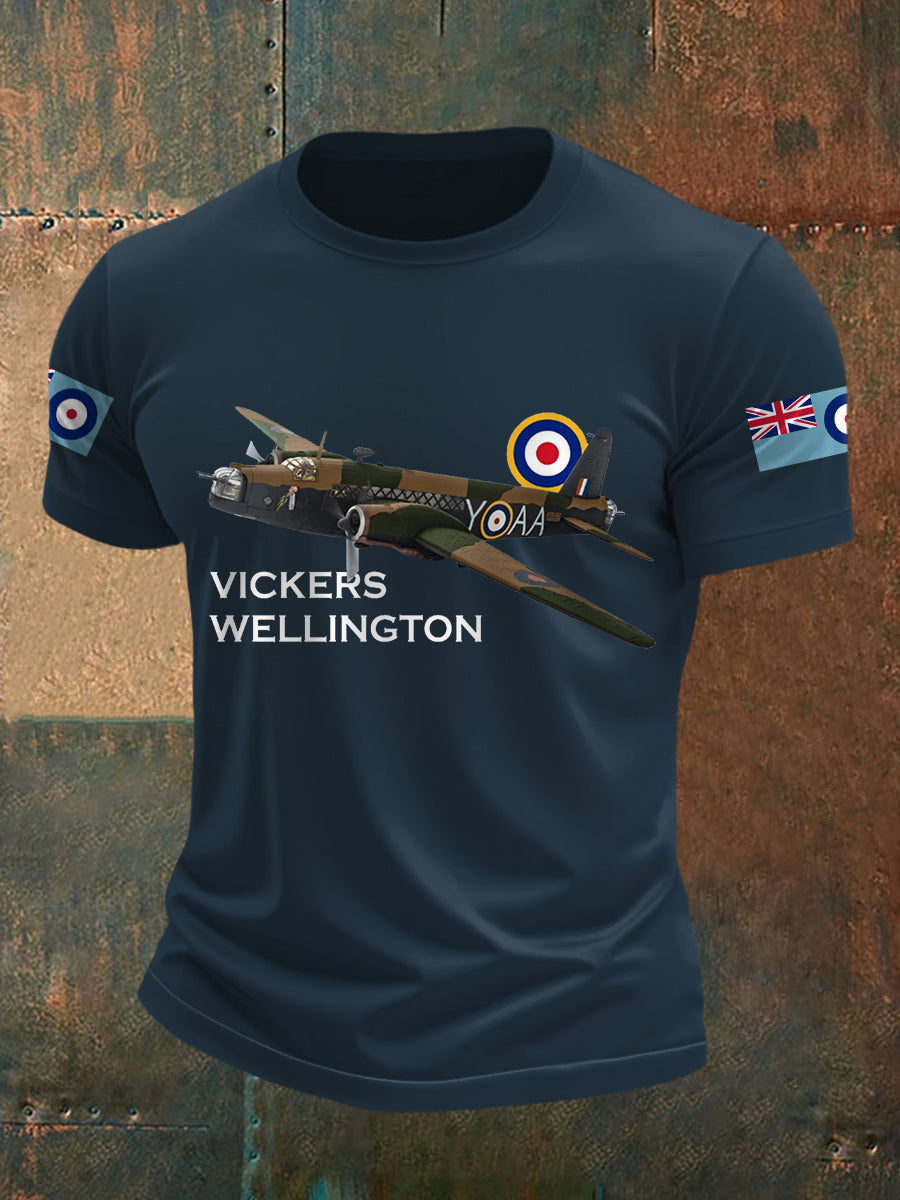 Men's Vintage Vickers Wellington Print Tee