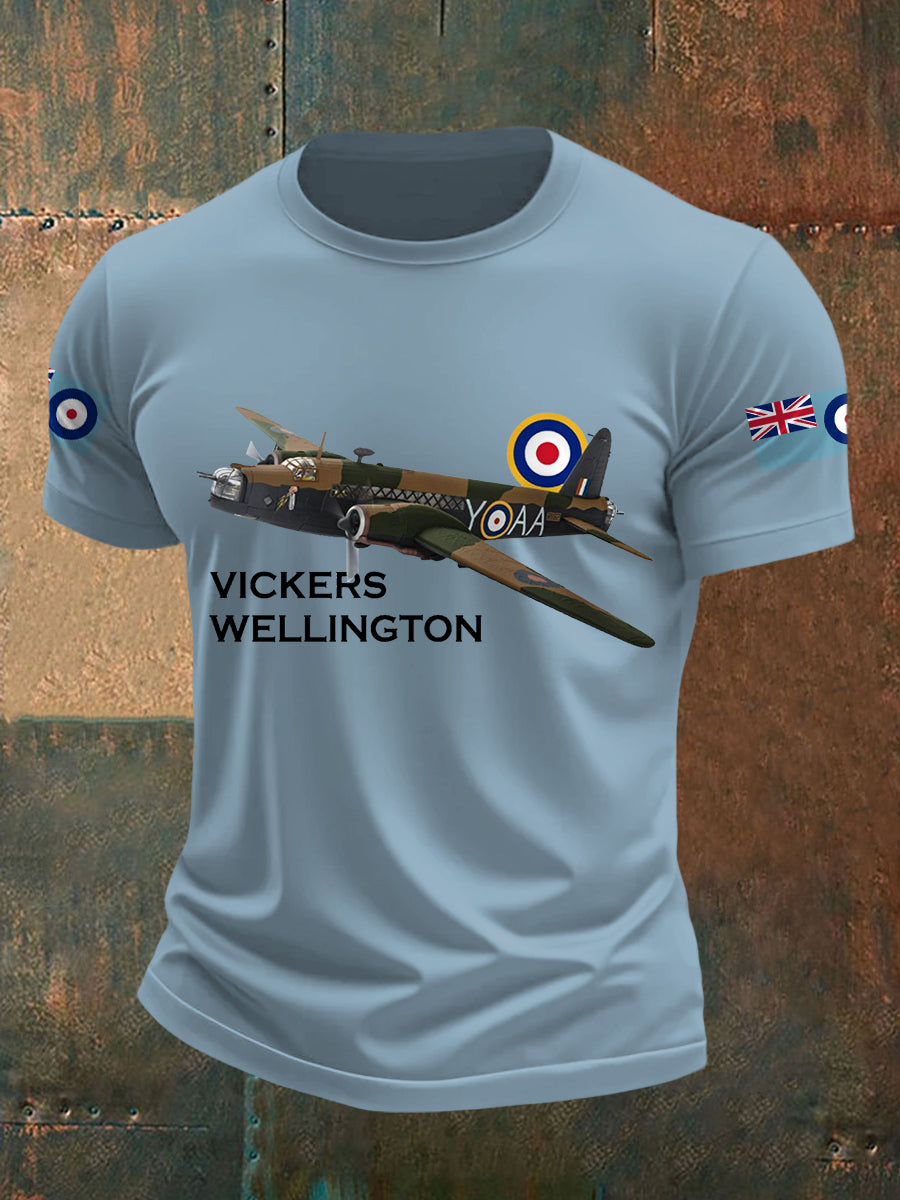 Men's Vintage Vickers Wellington Print Tee