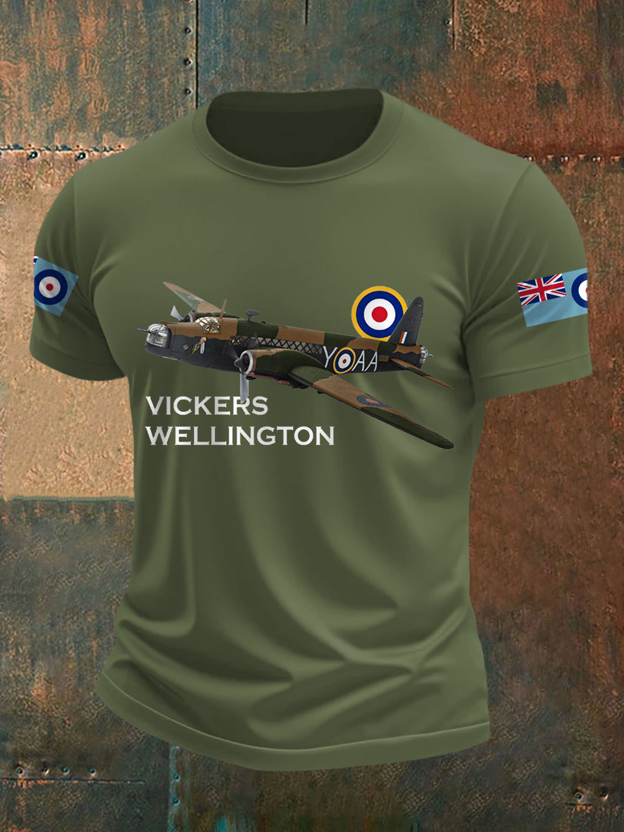 Men's Vintage Vickers Wellington Print Tee