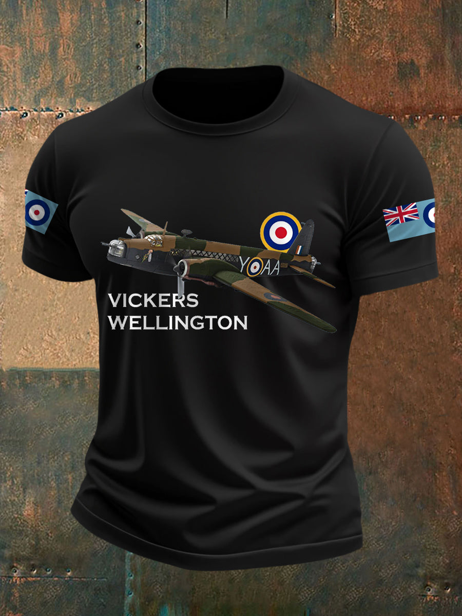 Men's Vintage Vickers Wellington Print Tee