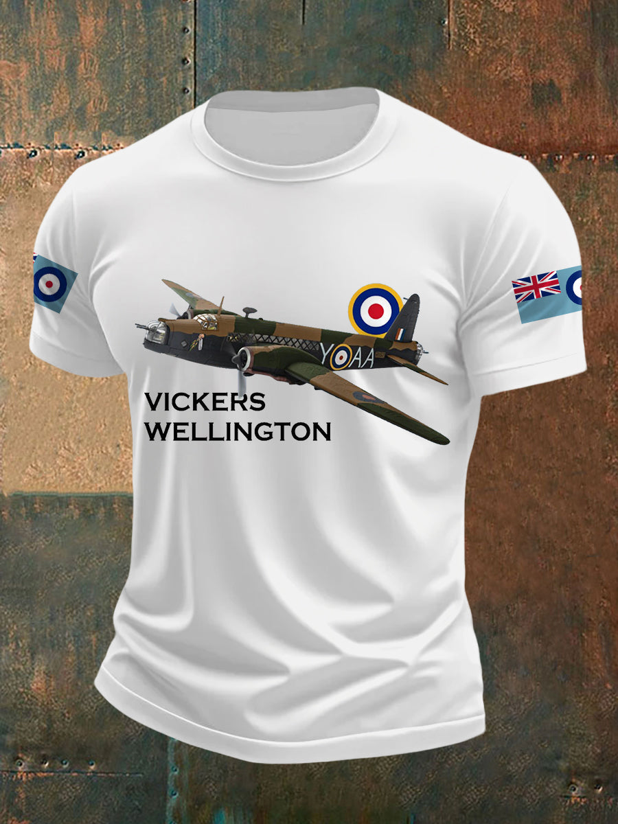 Men's Vintage Vickers Wellington Print Tee