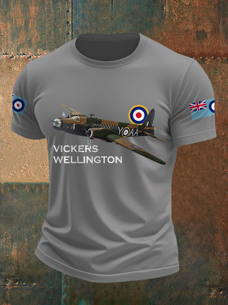 Men's Vintage Vickers Wellington Print Tee