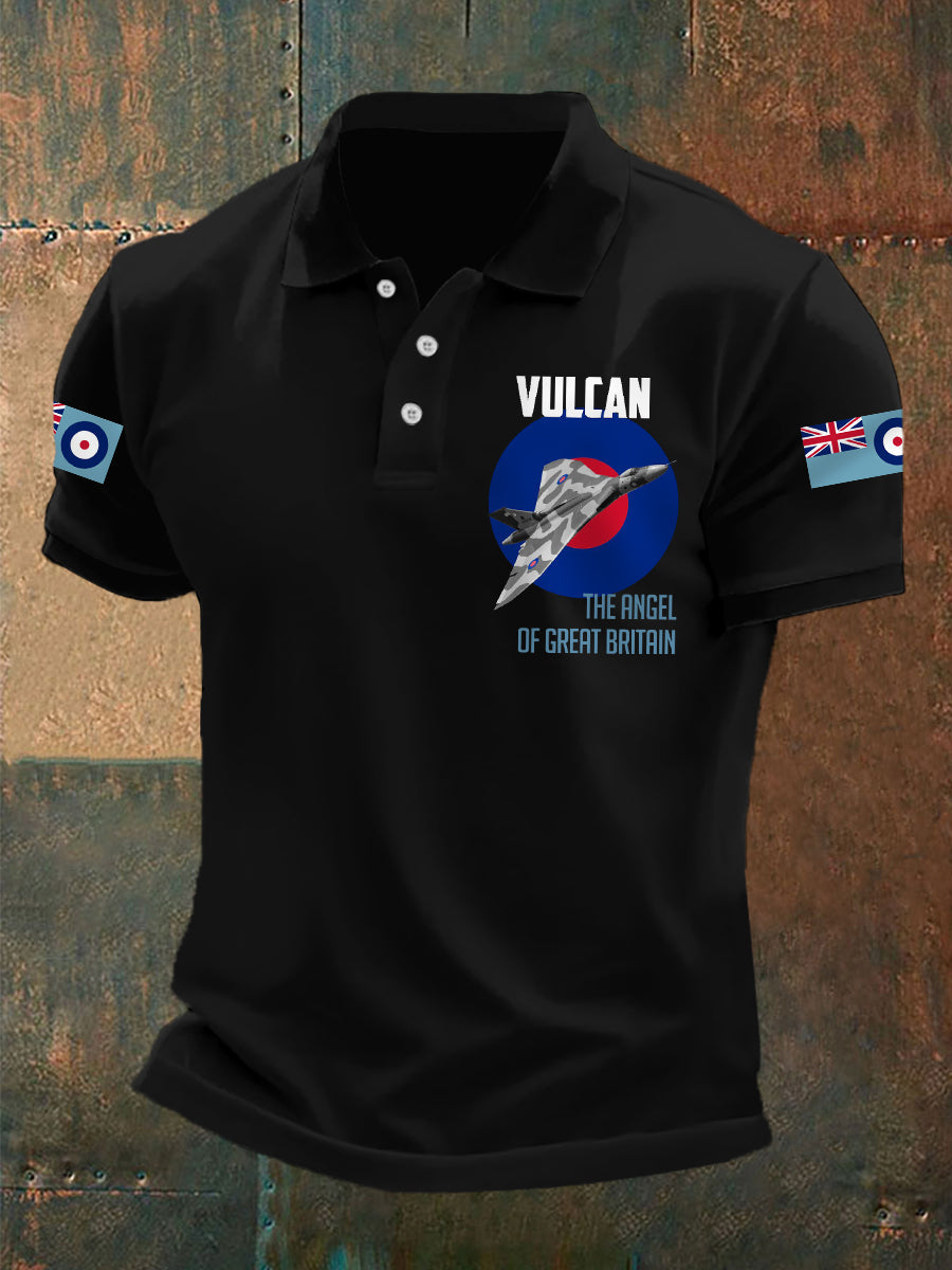 Men's Vintage RAF Vulcan Print Casual Top