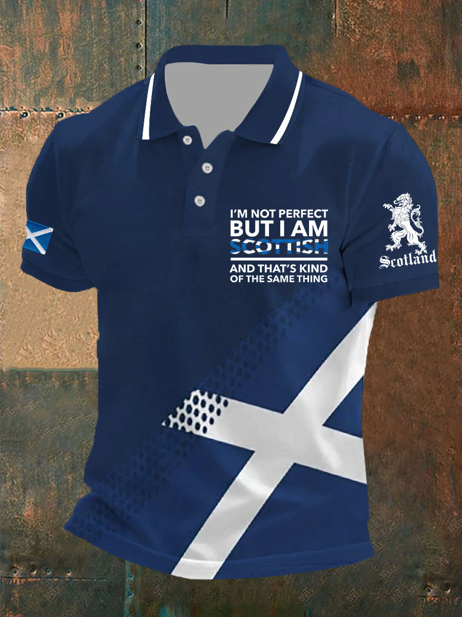 Men's Scottish Flag Printed Short Sleeve Top