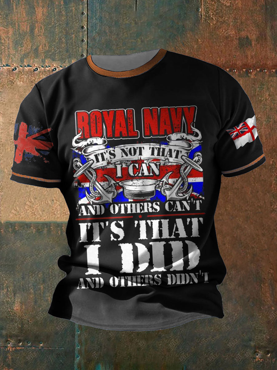 Men's Royal Navy Veteran Printed T-shirt
