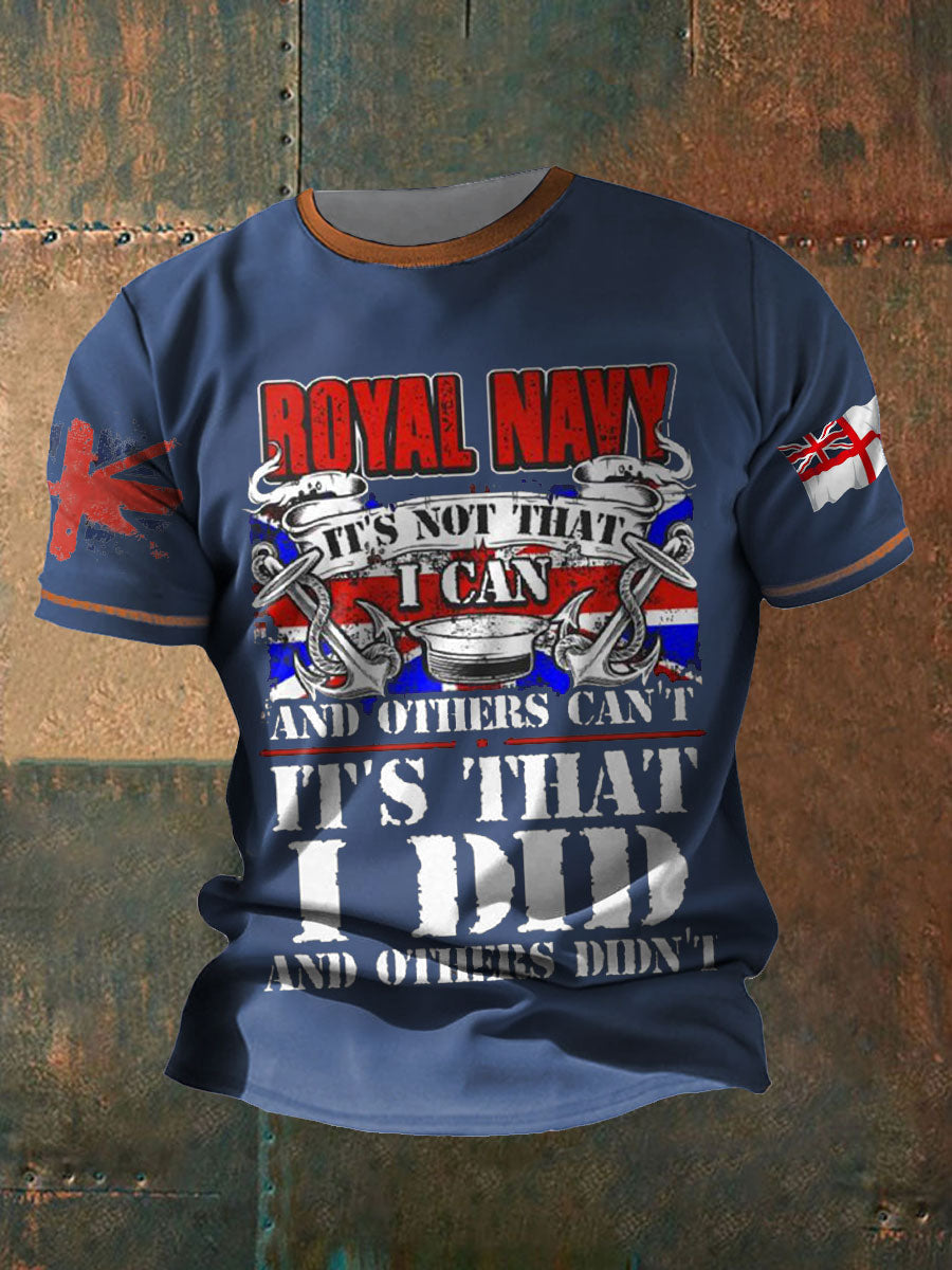 Men's Royal Navy Veteran Printed T-shirt