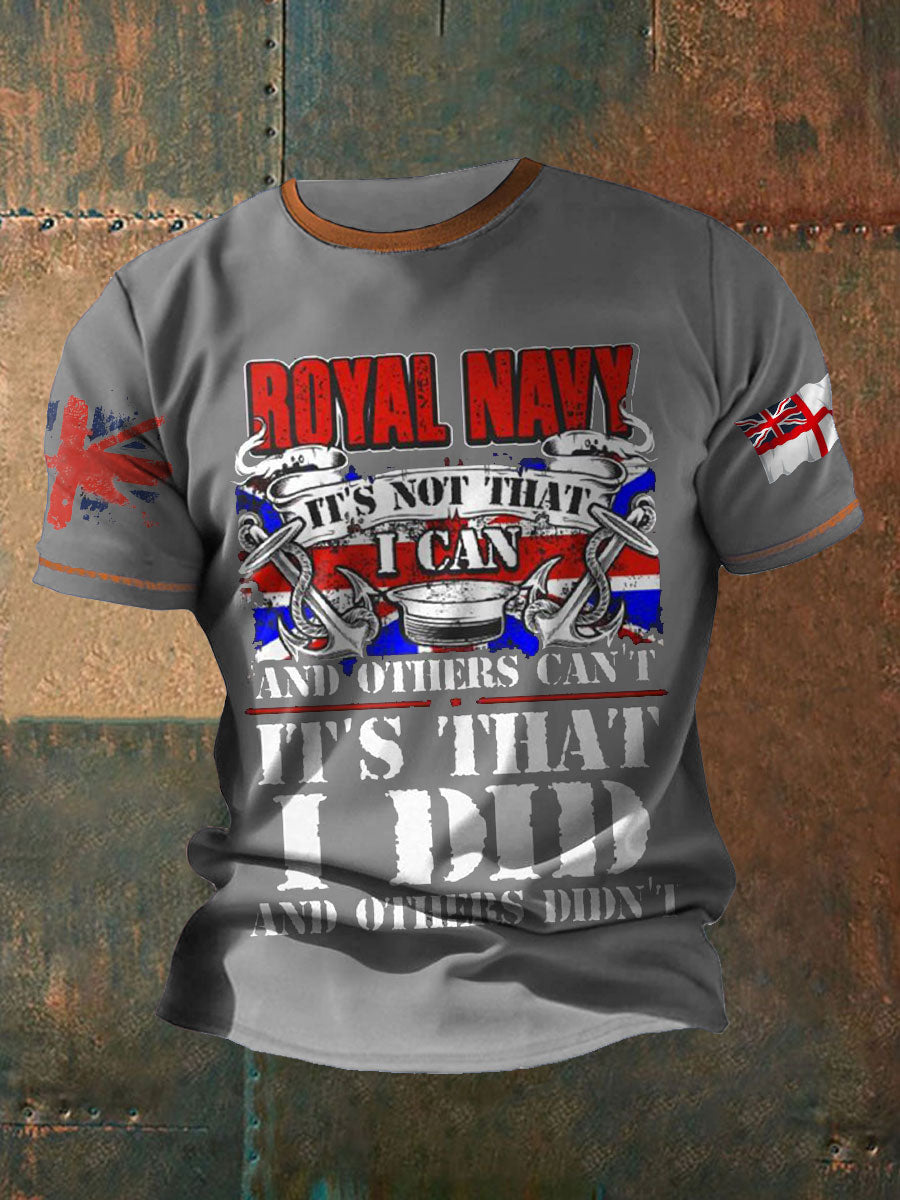 Men's Royal Navy Veteran Printed T-shirt