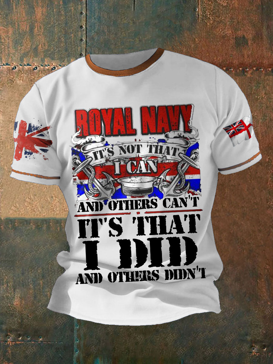 Men's Royal Navy Veteran Printed T-shirt