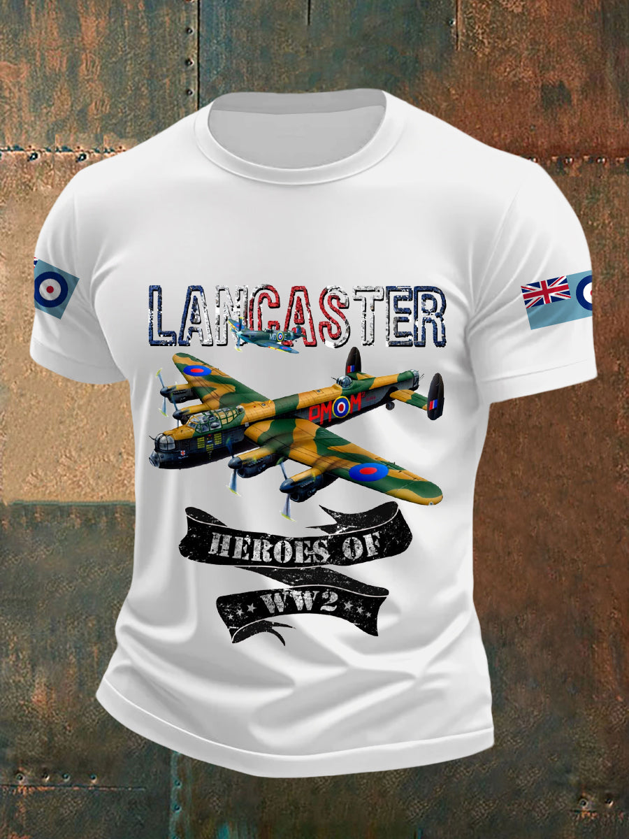 Men's Vintage Lancaster Print Casual Tee