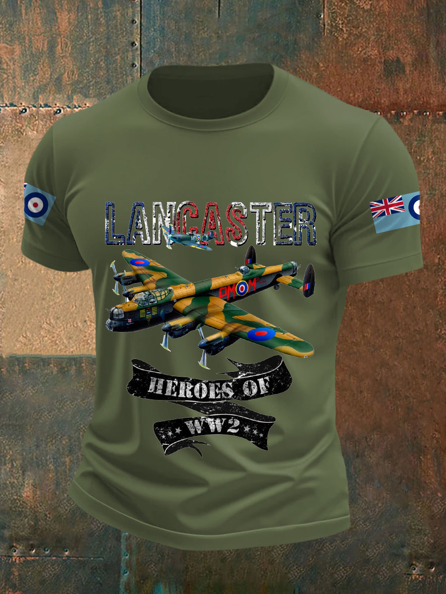 Men's Vintage Lancaster Print Casual Tee